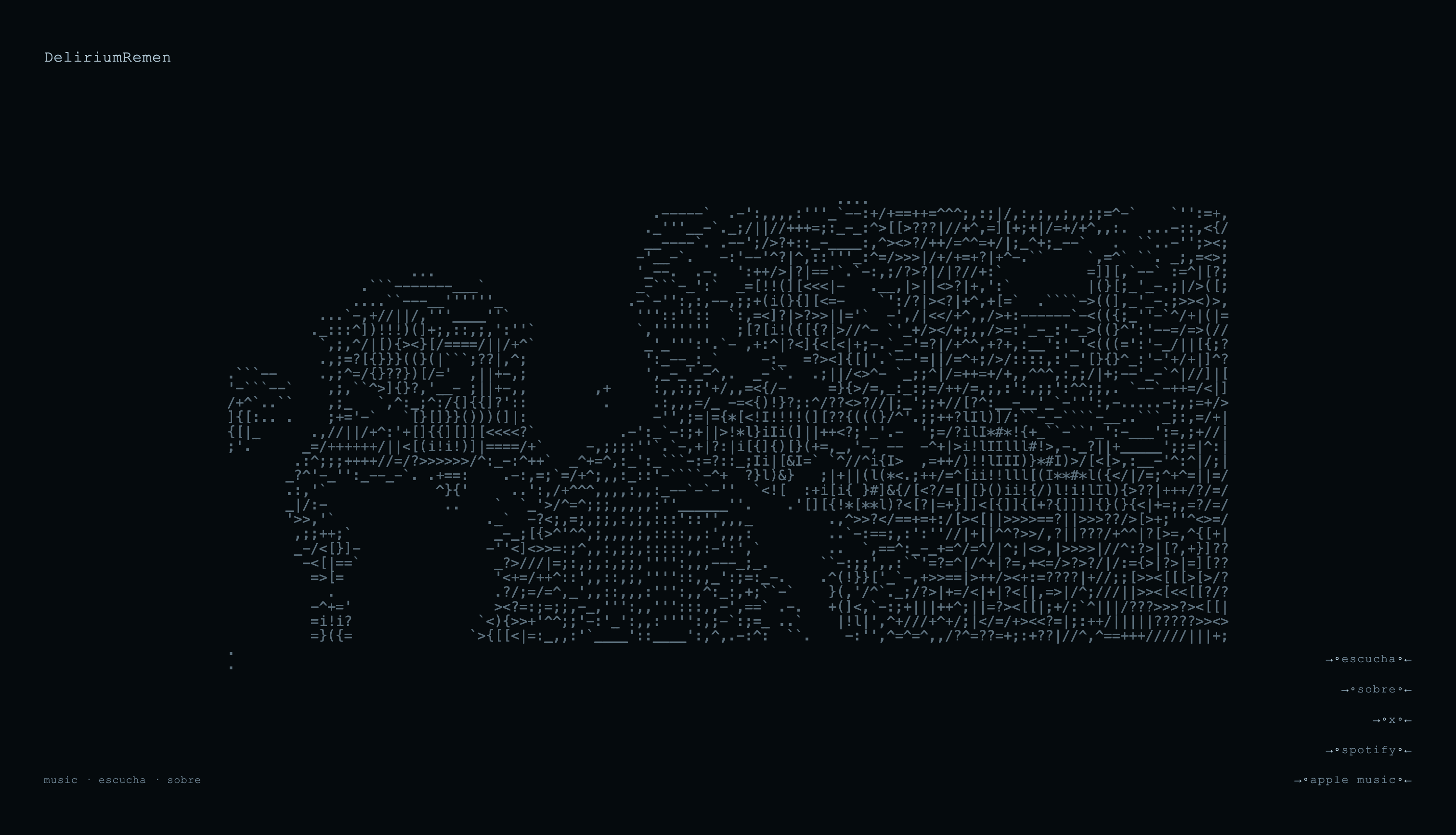 Diseño web para DeliriumRemen · Música · Artista independiente — caso de estudio LhabiaStudio Madrid