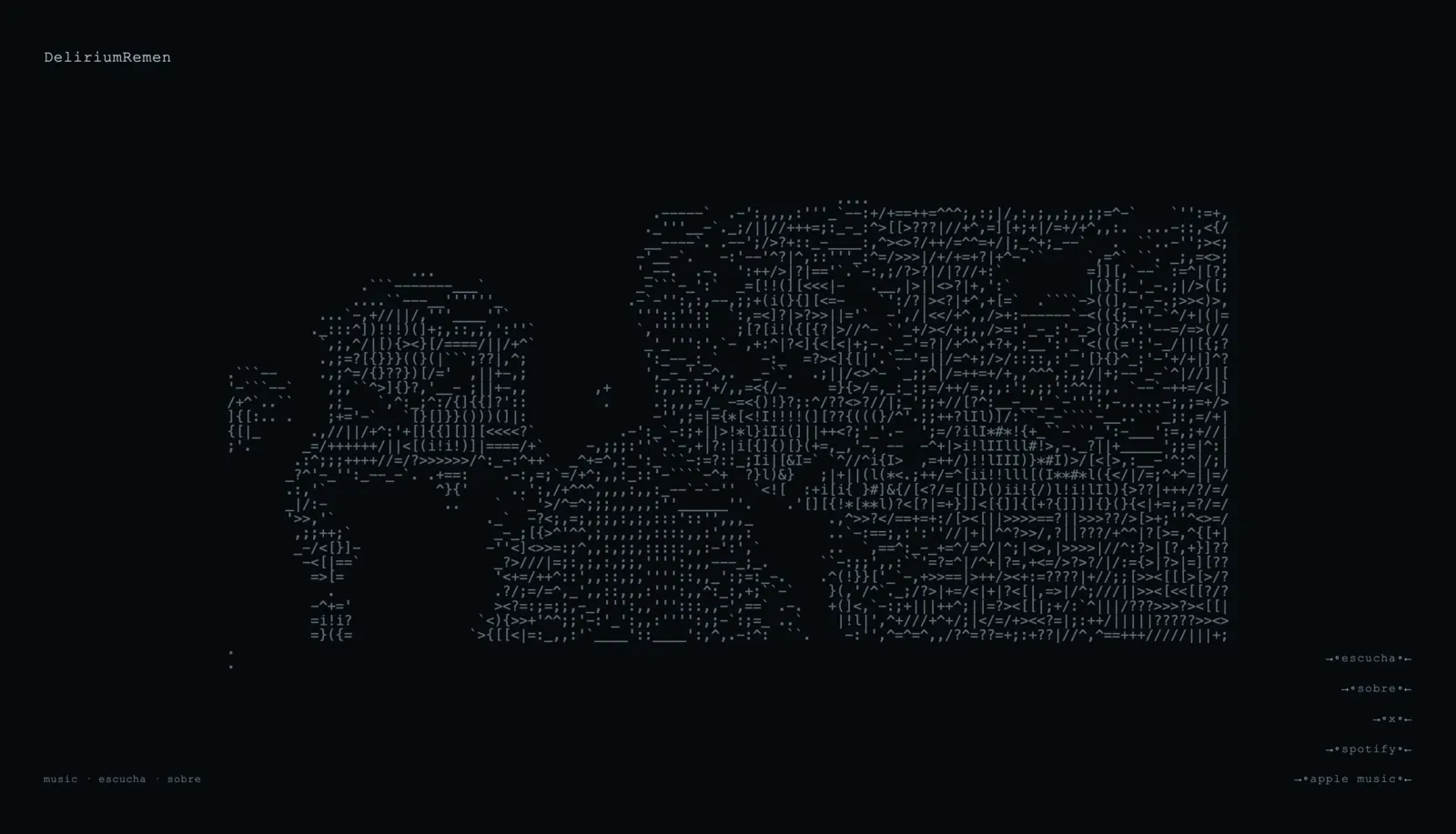 Diseño web para DeliriumRemen · Música · Artista independiente — caso de estudio LhabiaStudio Madrid